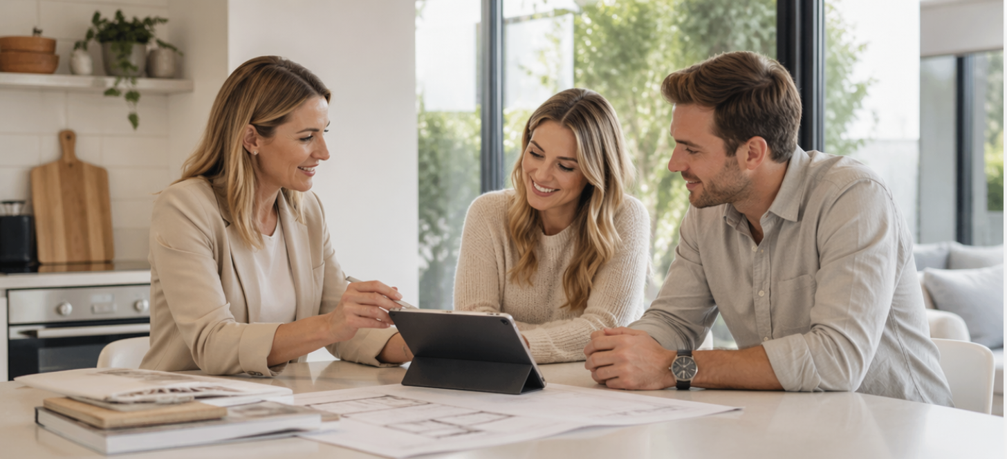 Builder on construction site